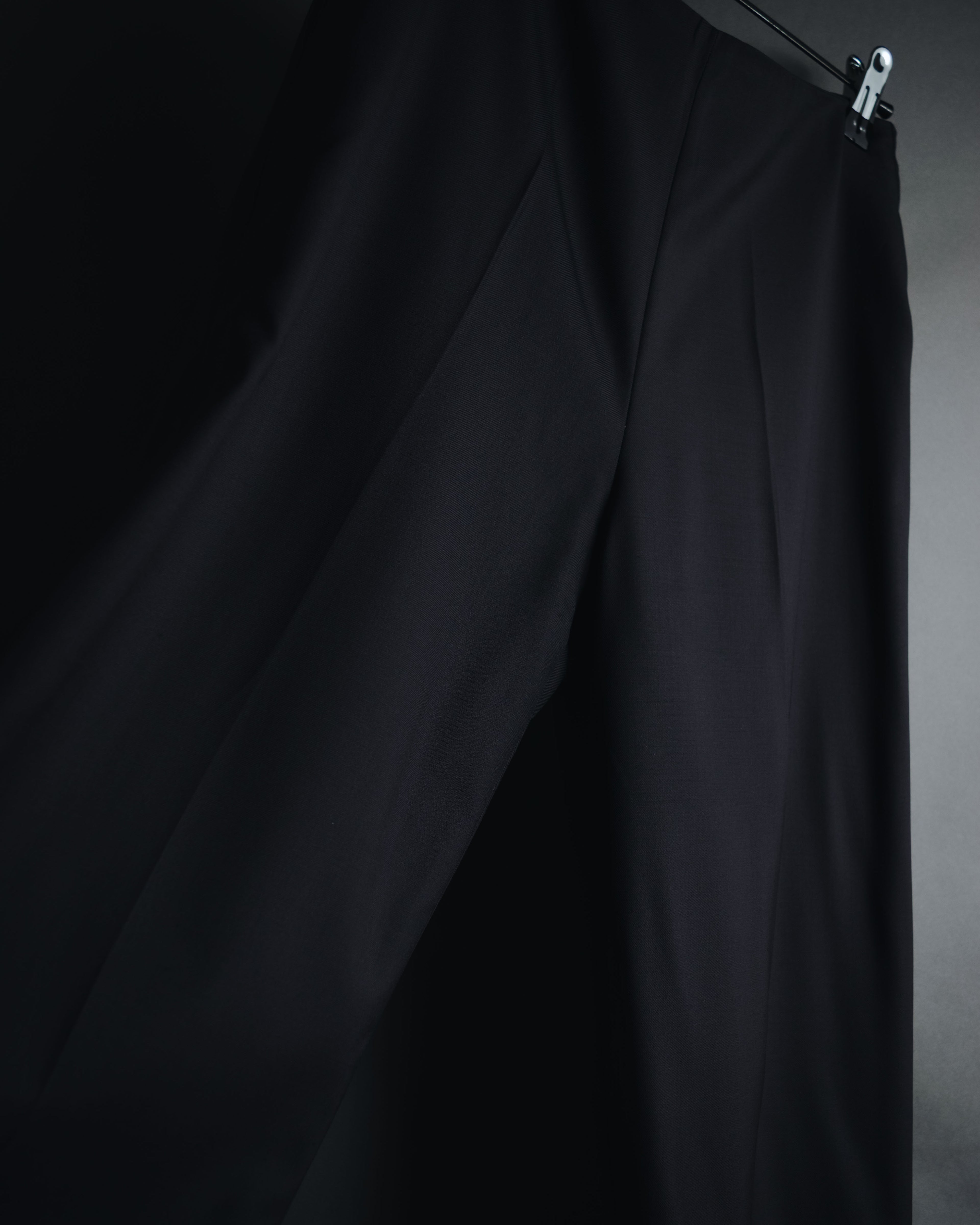 "HERMES" 90’s-00’s Margiela design minimal virgin wool slacks