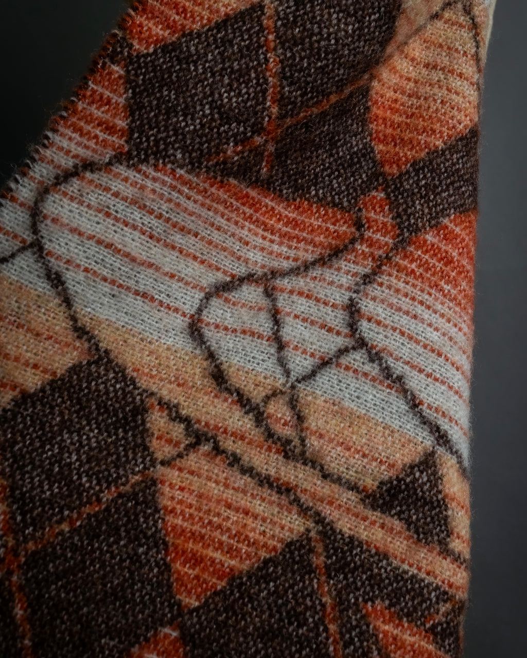 "Vivienne Westwood" Orb & argyle pattern long muffler