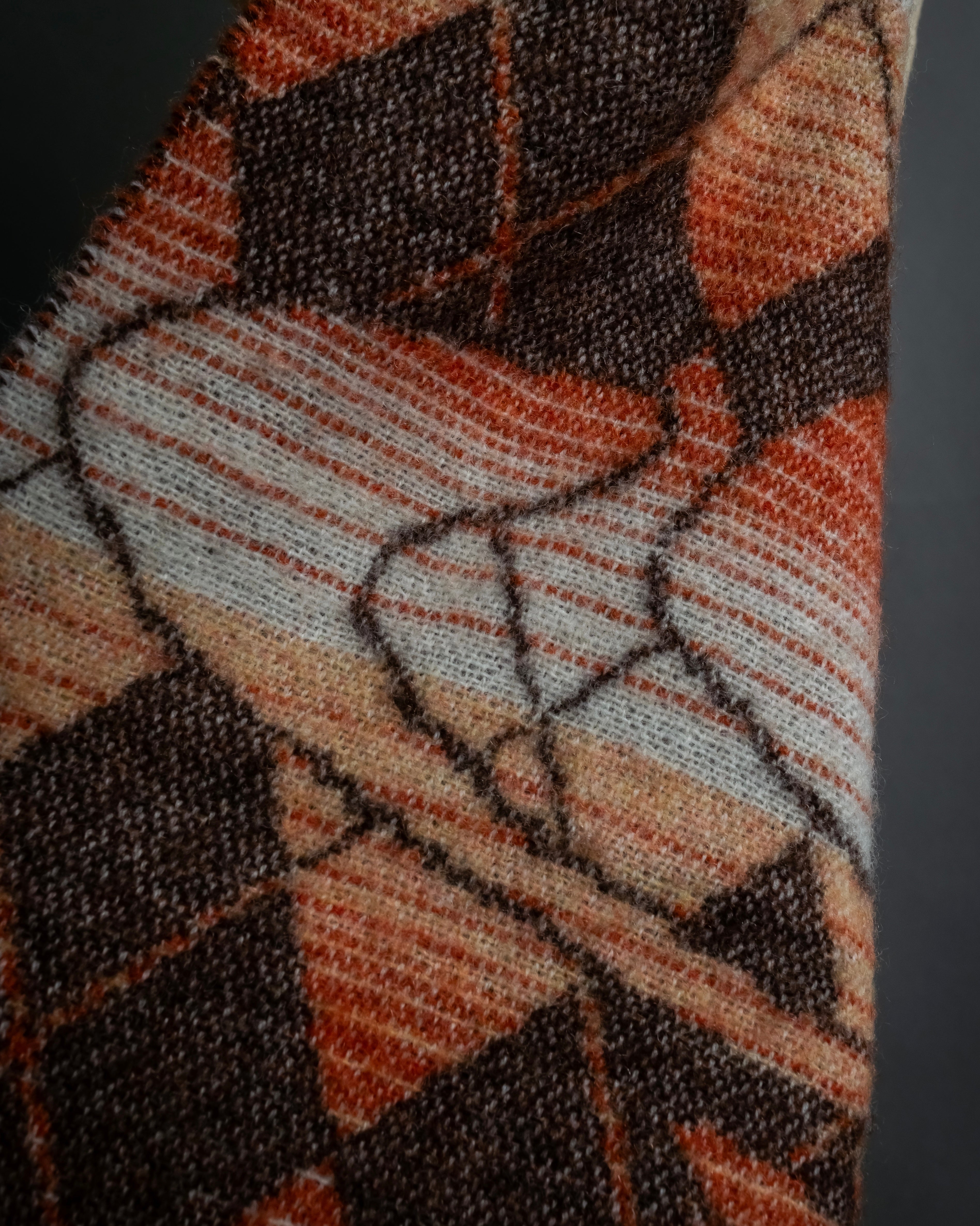 "Vivienne Westwood" Orb & argyle pattern long muffler