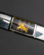 "BURBERRY" Equestrian Knight design leather belt