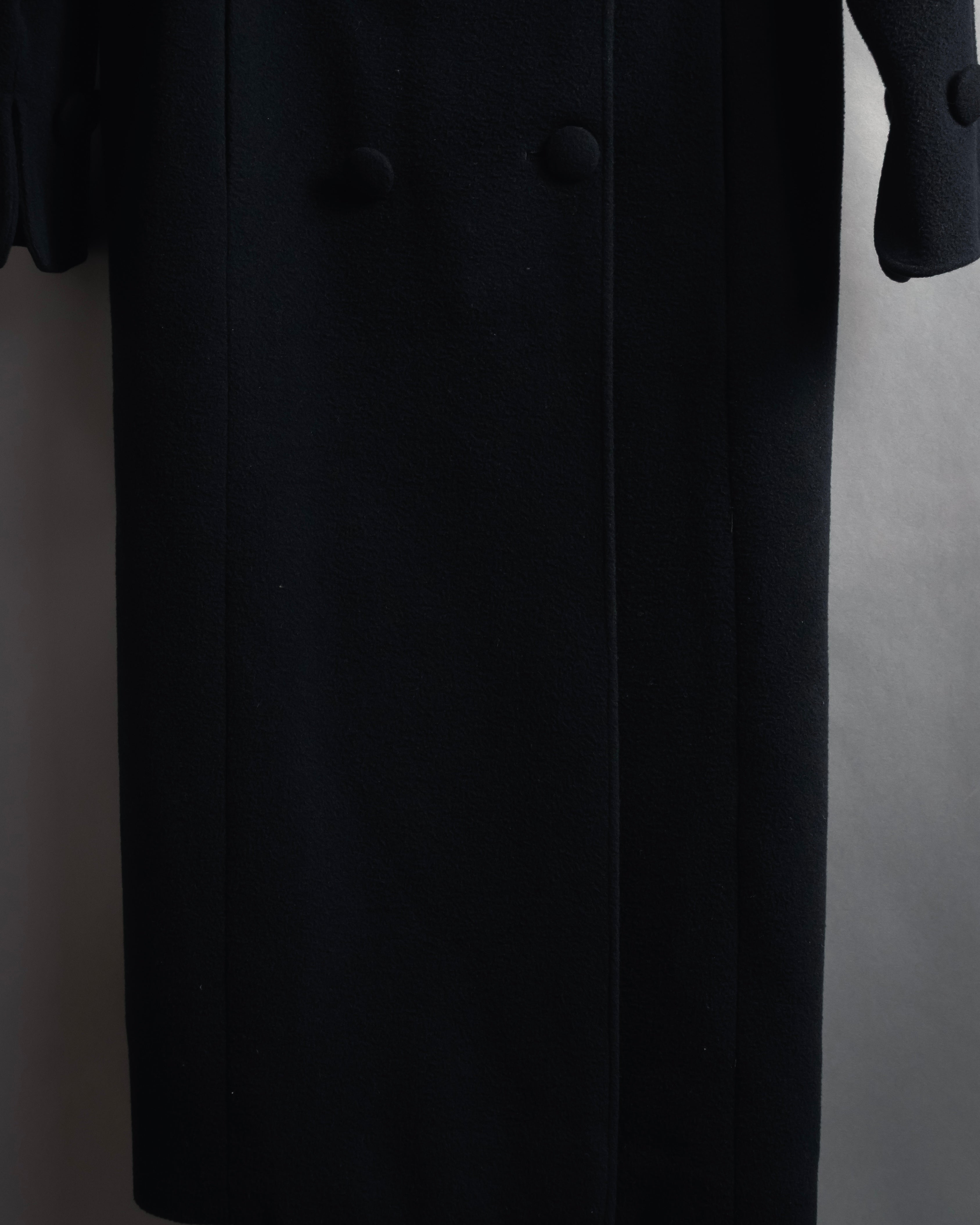 "Karl Lagerfeld" 80's-90's Round collar curvaceous coat