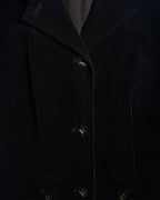 BURBERRY/ Slim Fit Single Breasted Corduroy Set Up Black