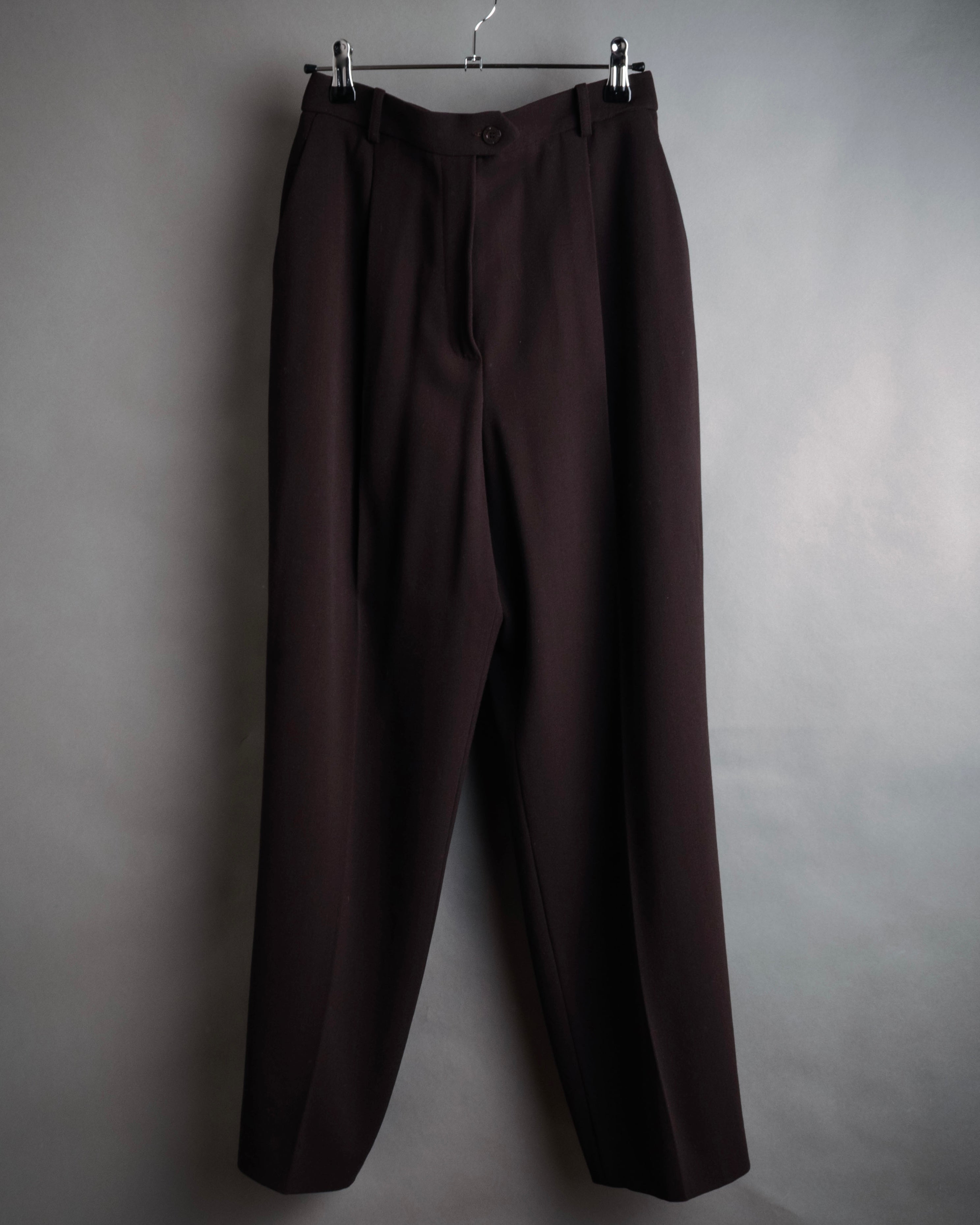 “CELINE” 1997-2003 Wide tapered wool trousers