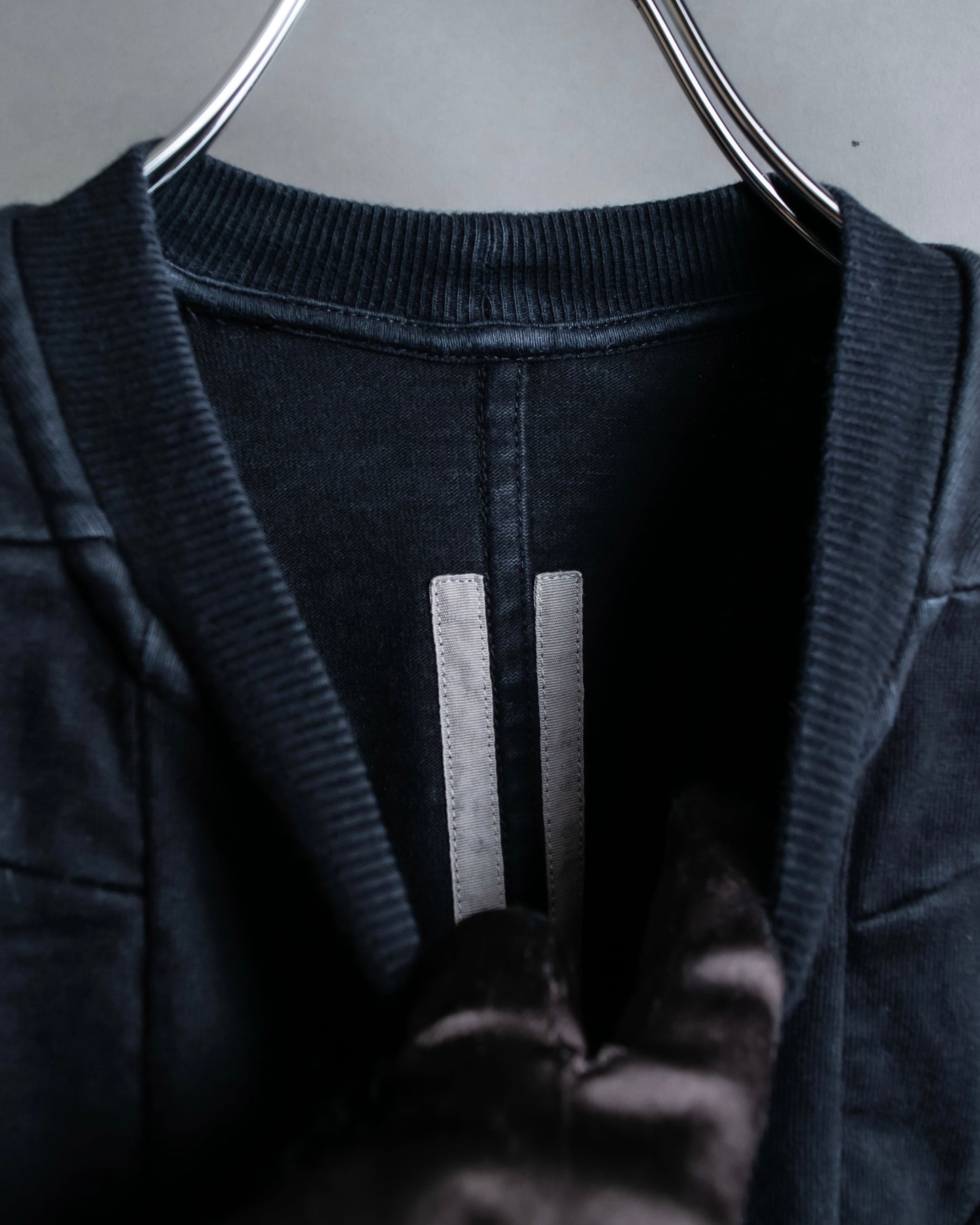 "Rick Owens" 21SS shoulder cutting designed sweatshirt