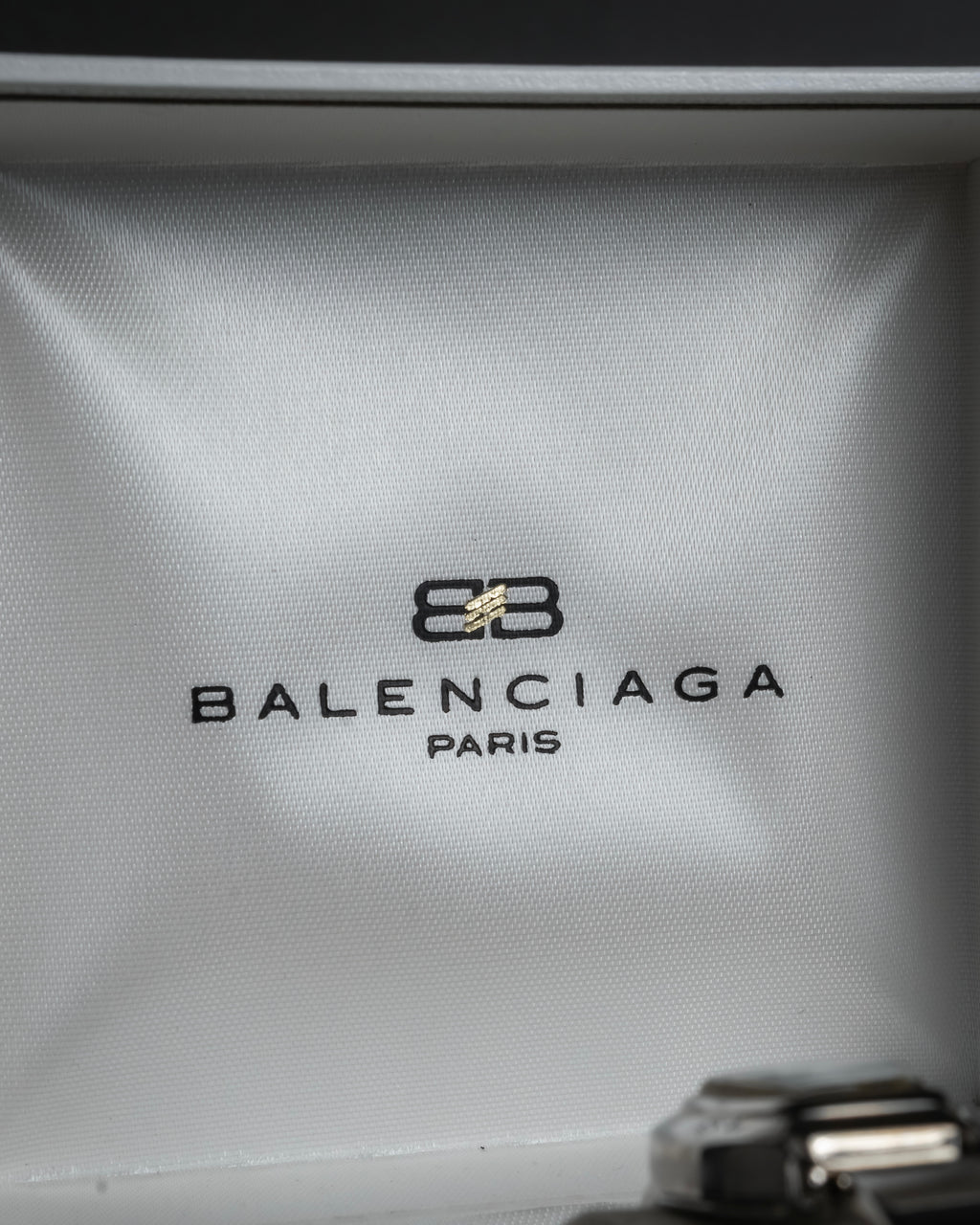"BALENCIAGA" 2000’s bb logo tonneau bracelet watch