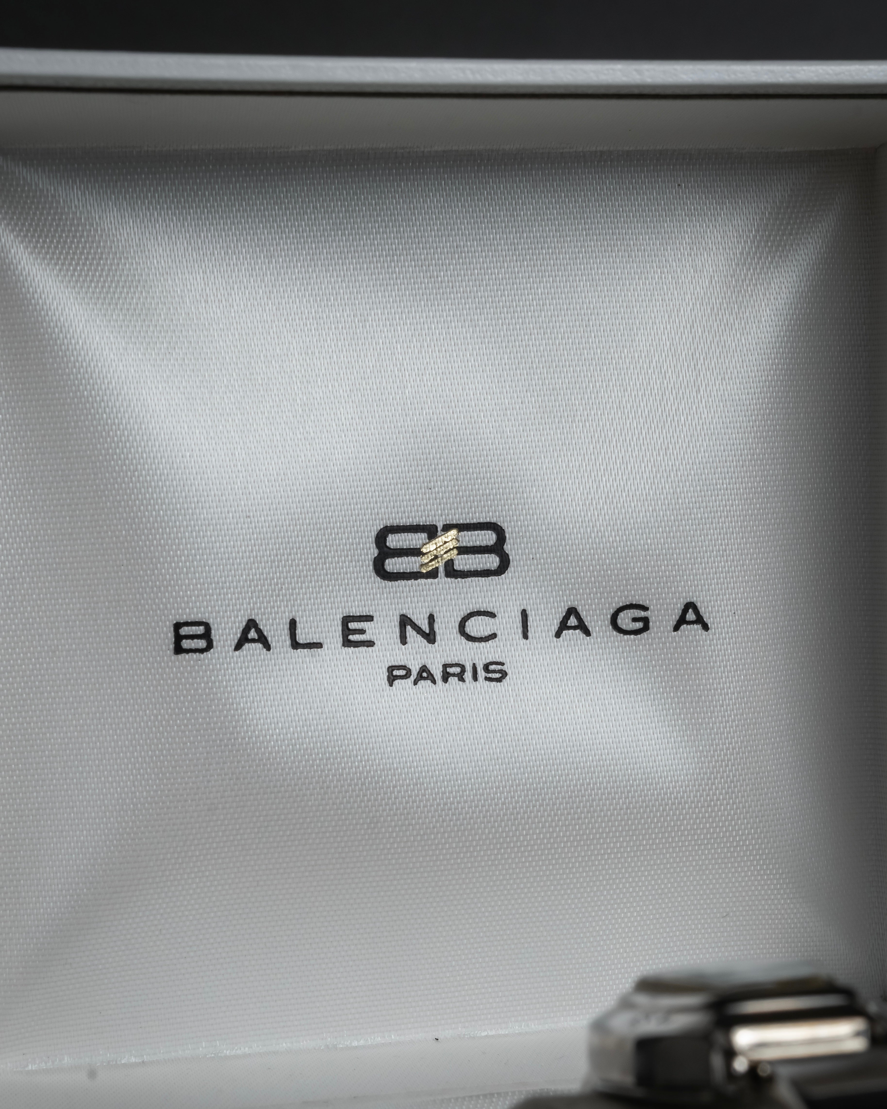 "BALENCIAGA" 2000’s bb logo tonneau bracelet watch