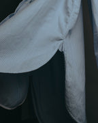 "CÉLINE" 10's Textured cotton collarless tunic shirt