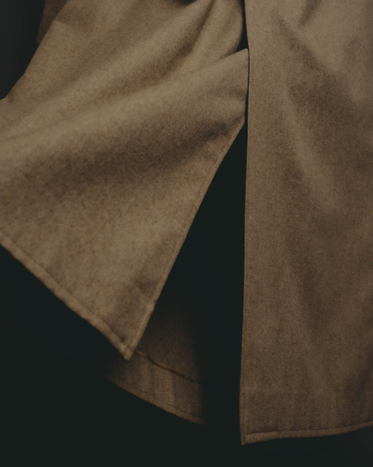 "Chloé" 70's-80's Wide-lapel double-breasted long coat