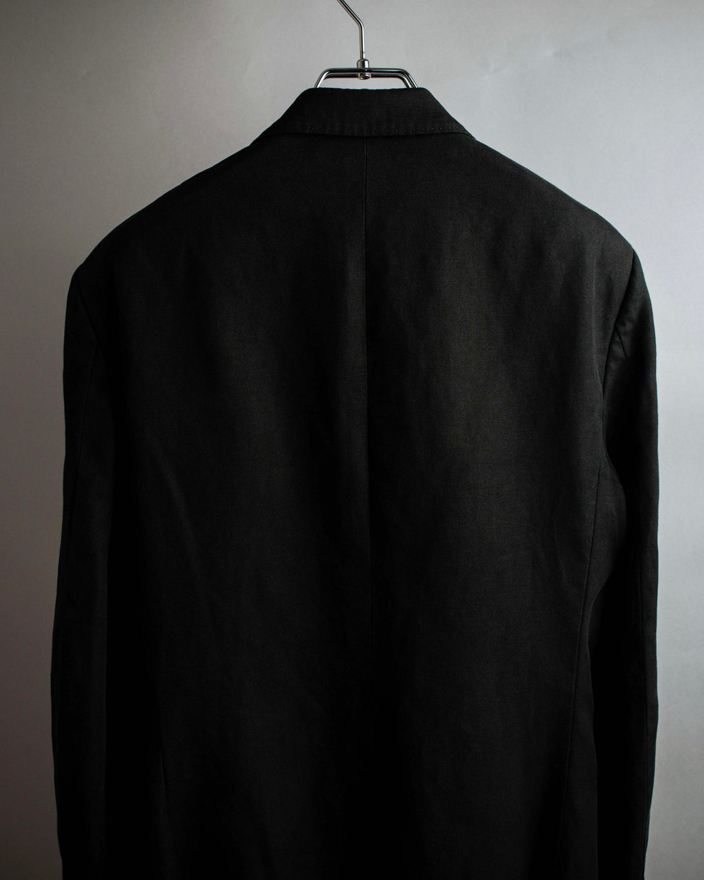 "HERMES" 90's Elegantly relaxed cotton linen tailored jacket