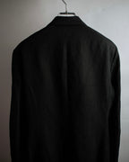 "HERMES" 90's Elegantly relaxed cotton linen tailored jacket
