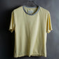 "MAISON MARGIELA"
Pastel yellow color box silhouette T-shirt