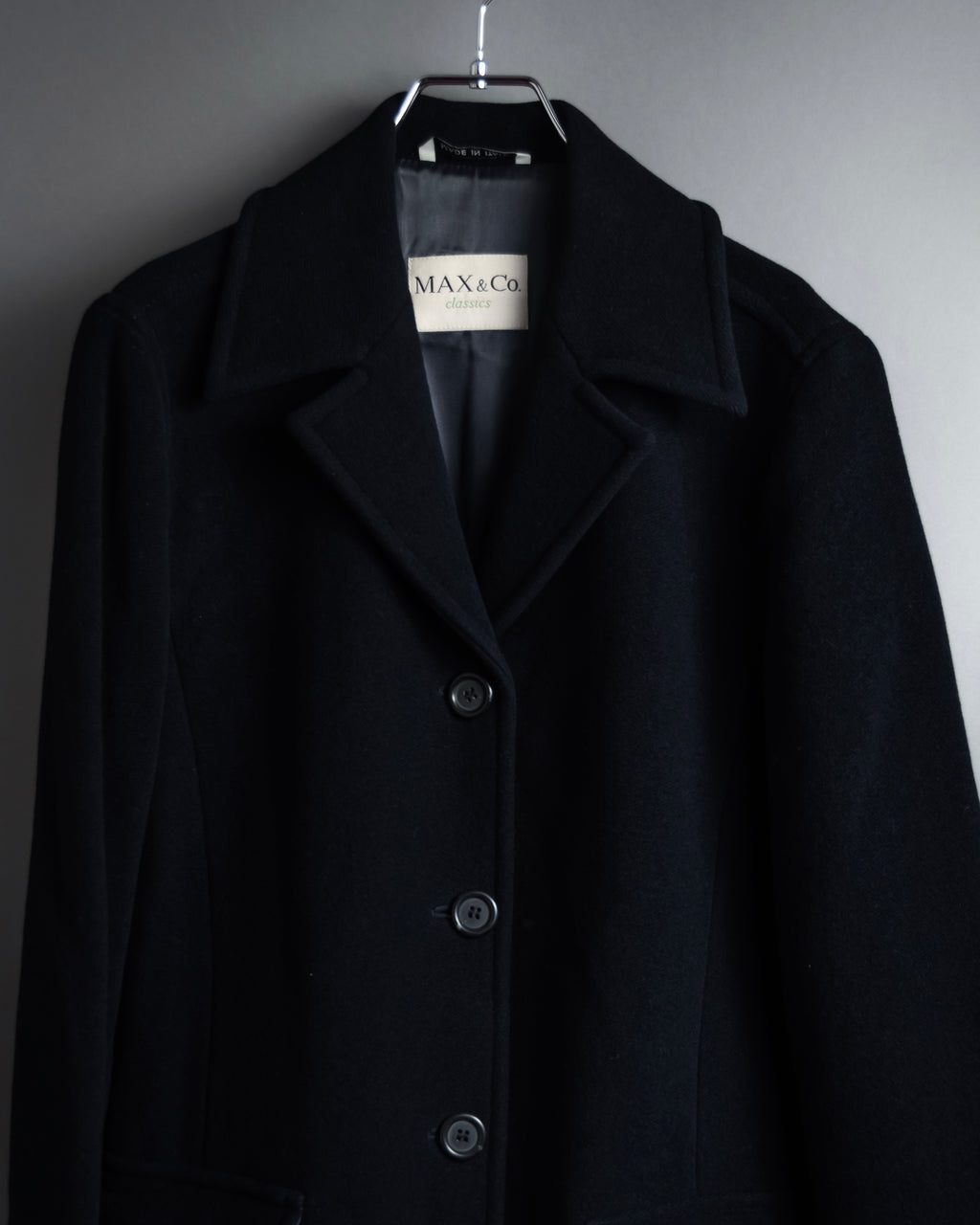"MAX&Co." Straight fitting super maxi-length chester coat