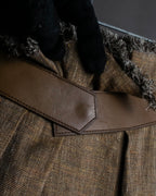 "HERMES" Gaultier period fringe design wrap skirt