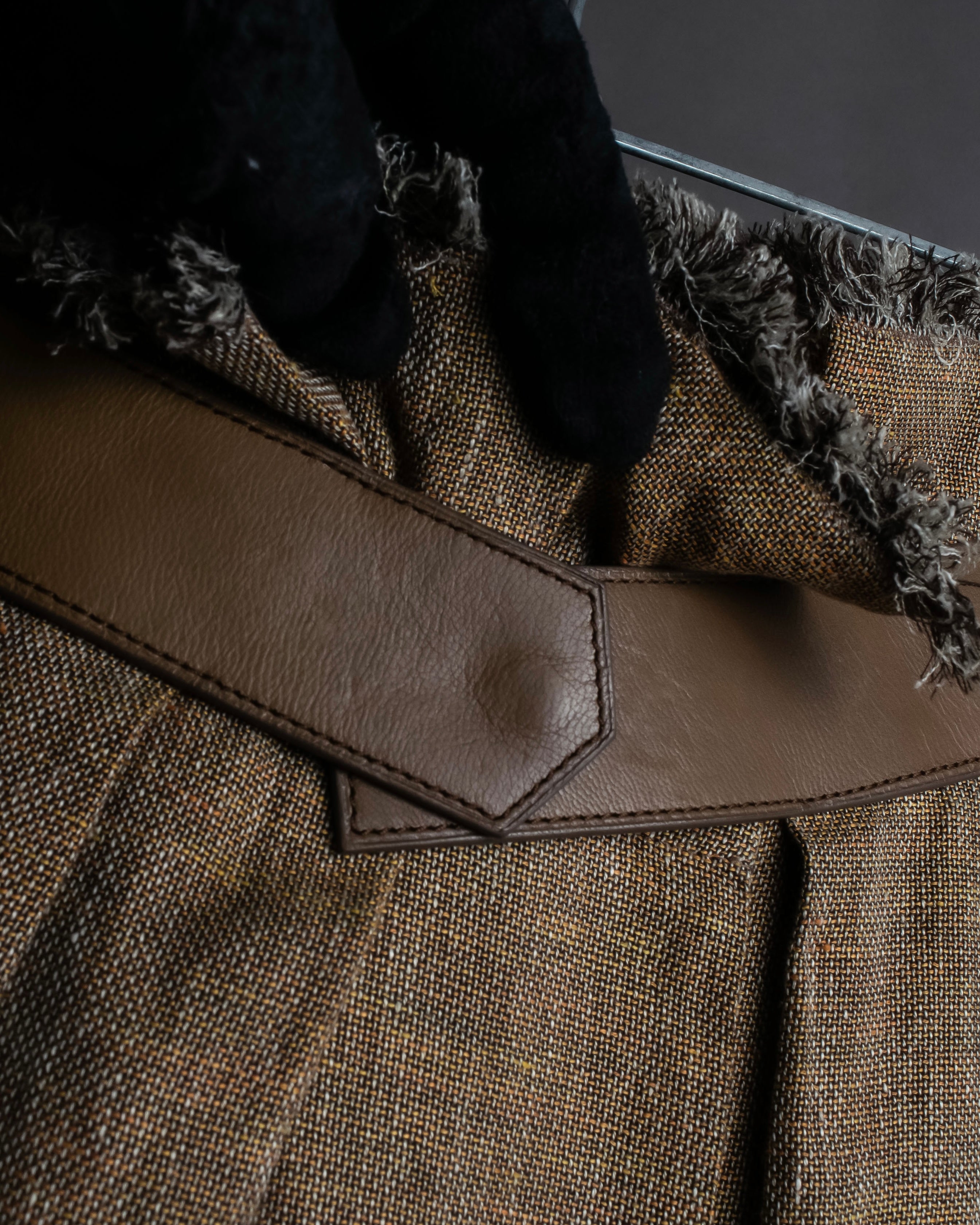 "HERMES" Gaultier period fringe design wrap skirt