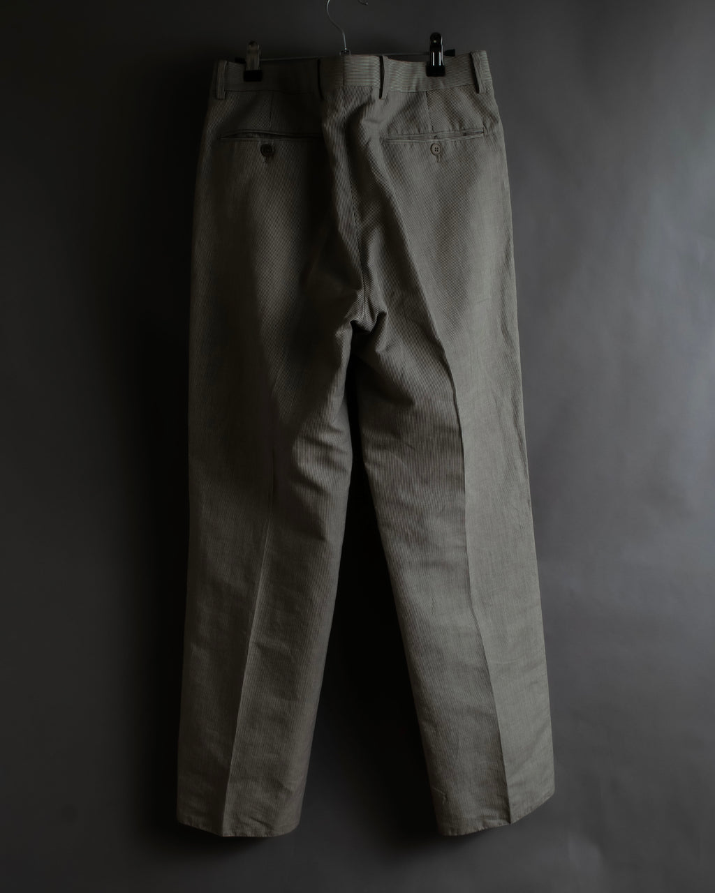 "HERMES" Cotton linen wide tapered slacks