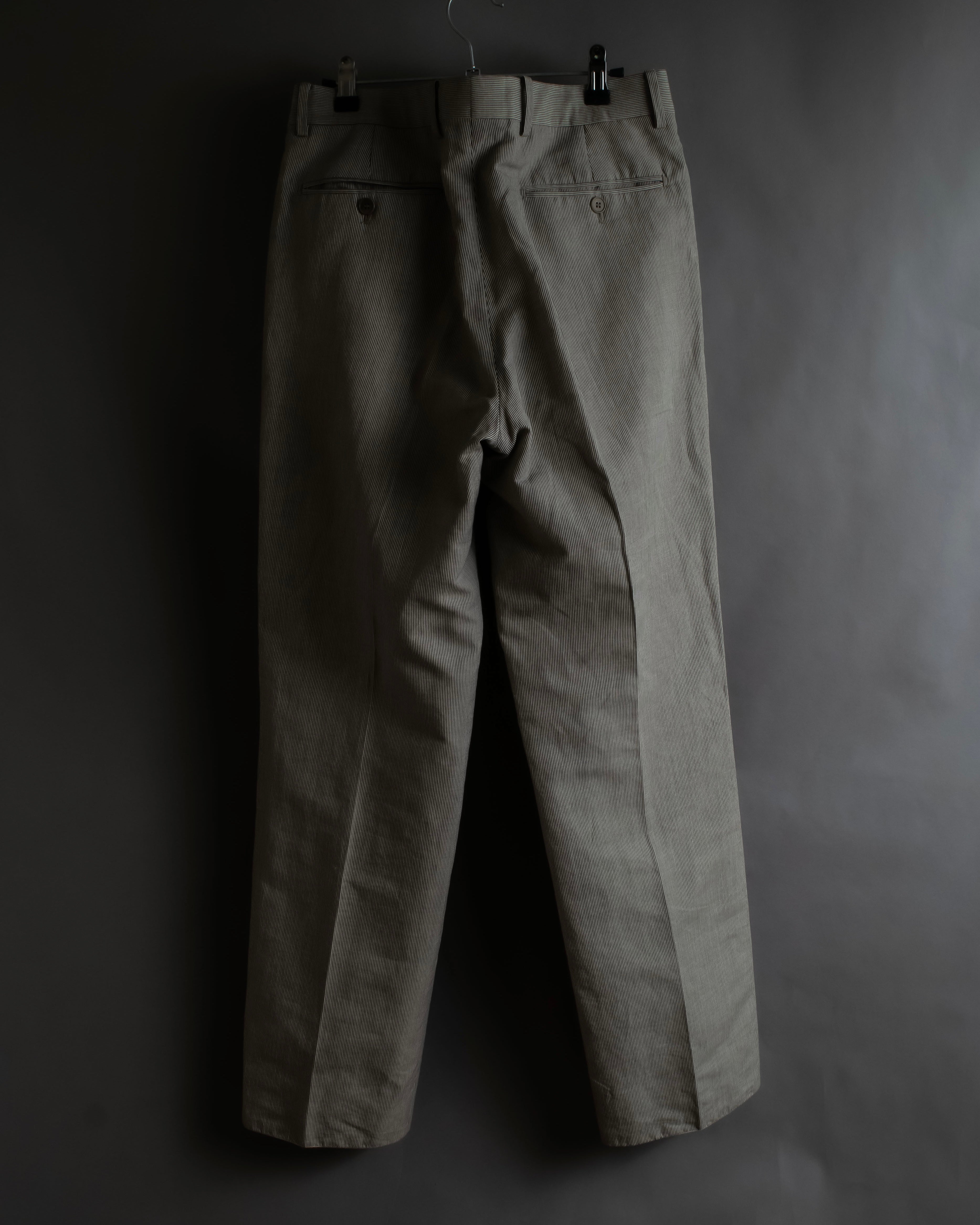 "HERMES" Cotton linen wide tapered slacks