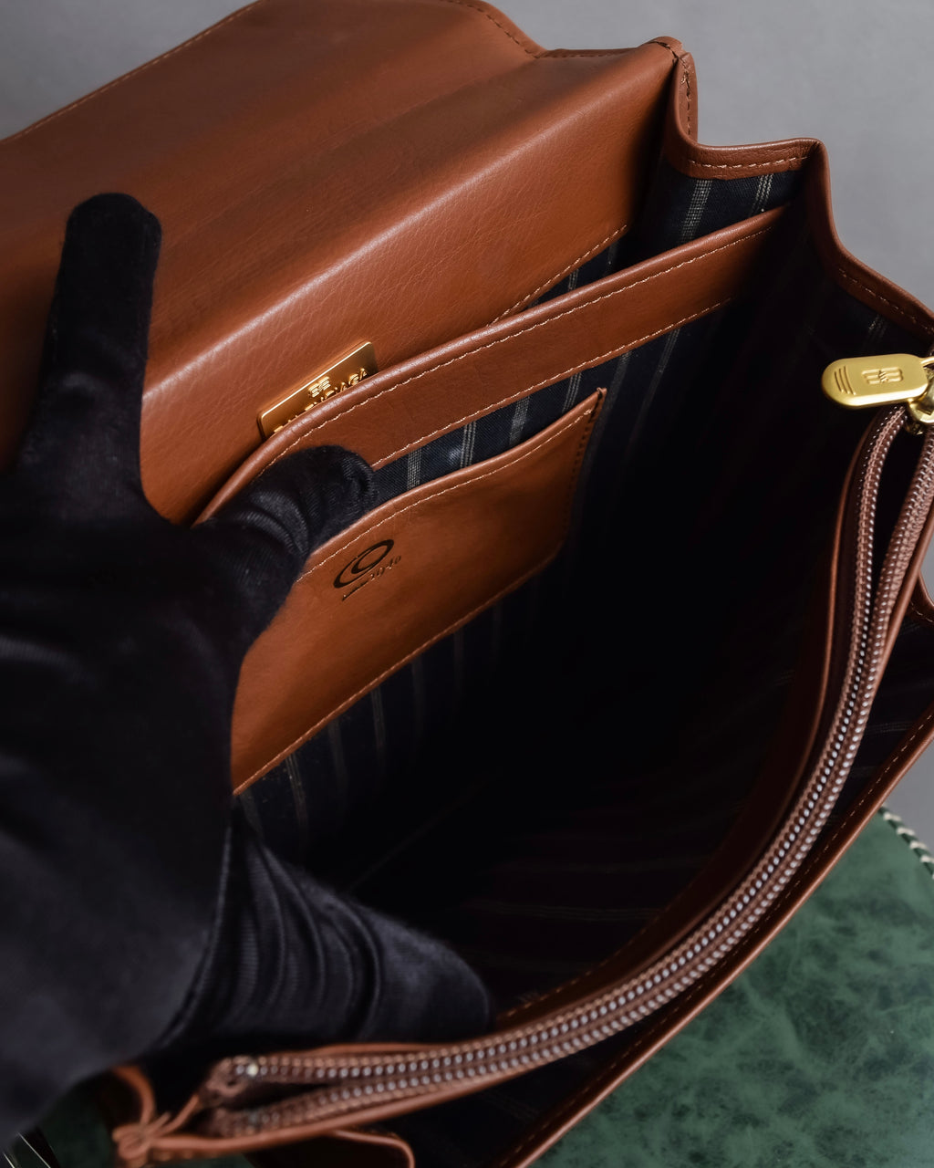 "BALENCIAGA" Water repellent flap square leather bag