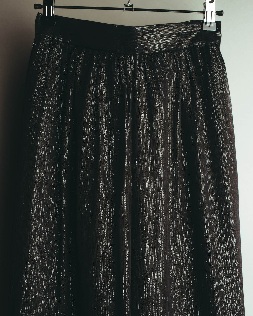 -SPECIAL- "Christian Dior" 00's Metallic silk blend fluid wide-leg trousers