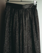 -SPECIAL- "Christian Dior" 00's Metallic silk blend fluid wide-leg trousers