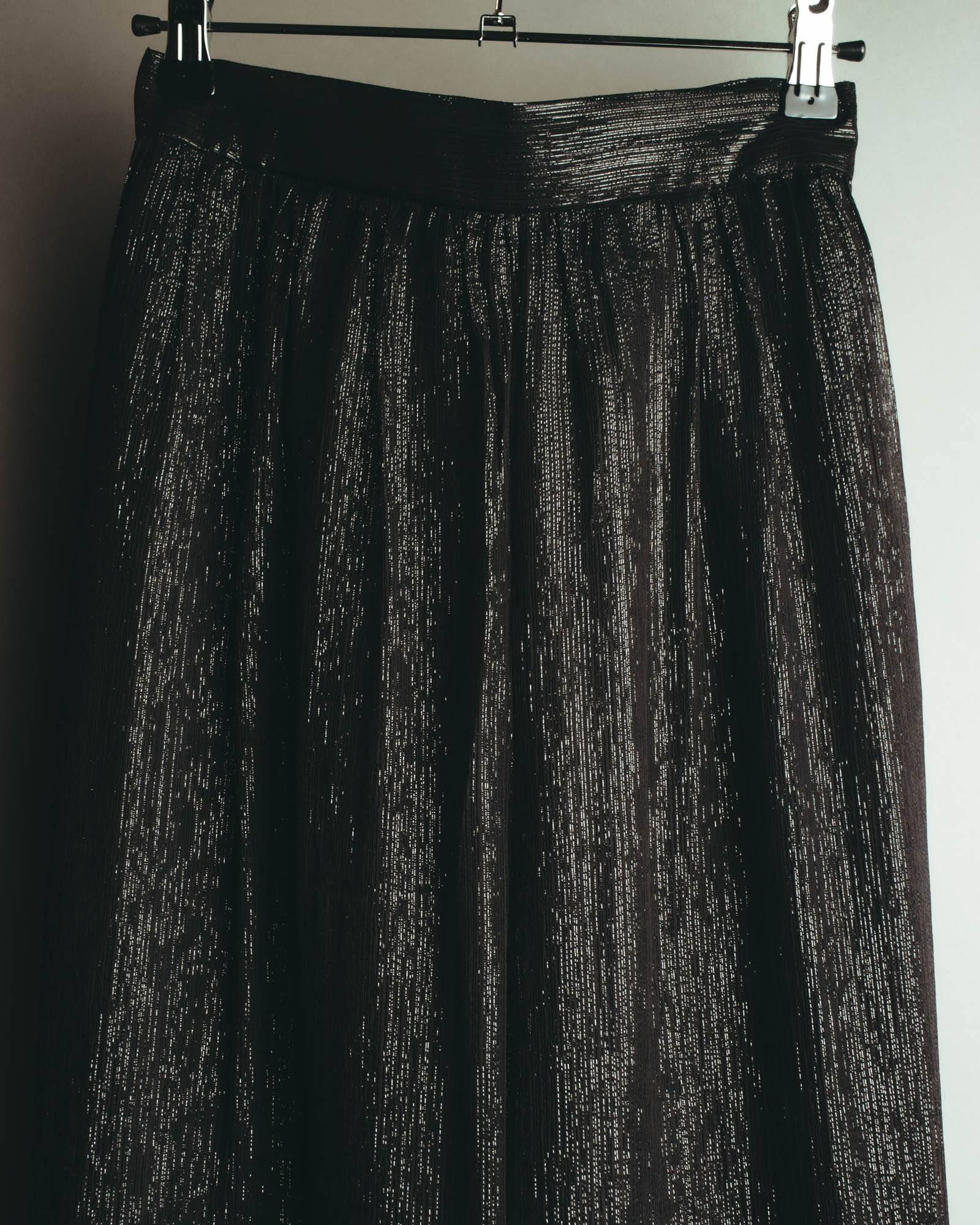 -SPECIAL- "Christian Dior" 00's Metallic silk blend fluid wide-leg trousers