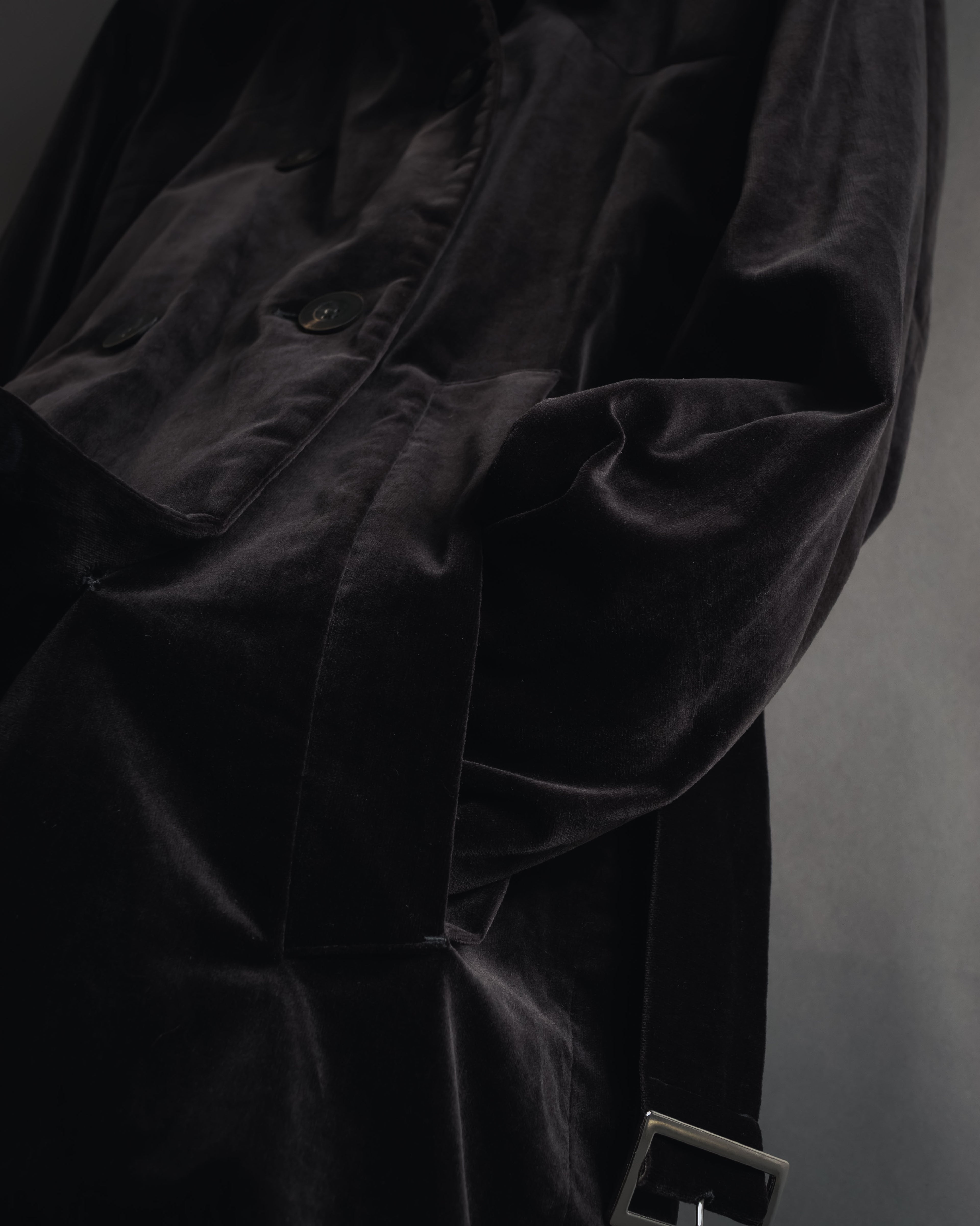 -SPECIAL- "JIL SANDER"
90’s-00’s Architectural cotton velvet belted coat