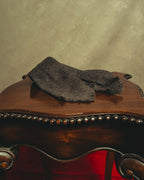 -SPECIAL- "Yves Saint Laurent" 90's-00's Charcoal grey wool textured knit tie