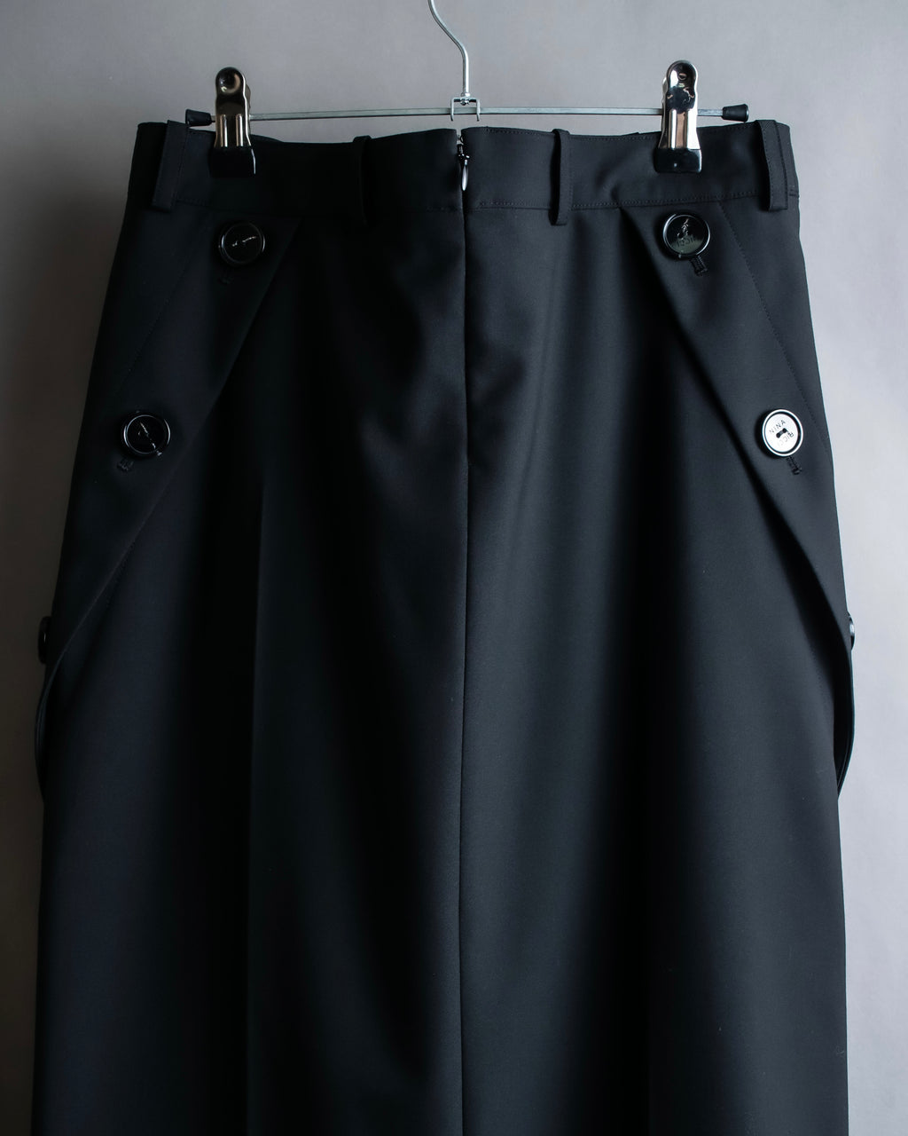 "NINA RICCI" Side button detail cropped length skirt