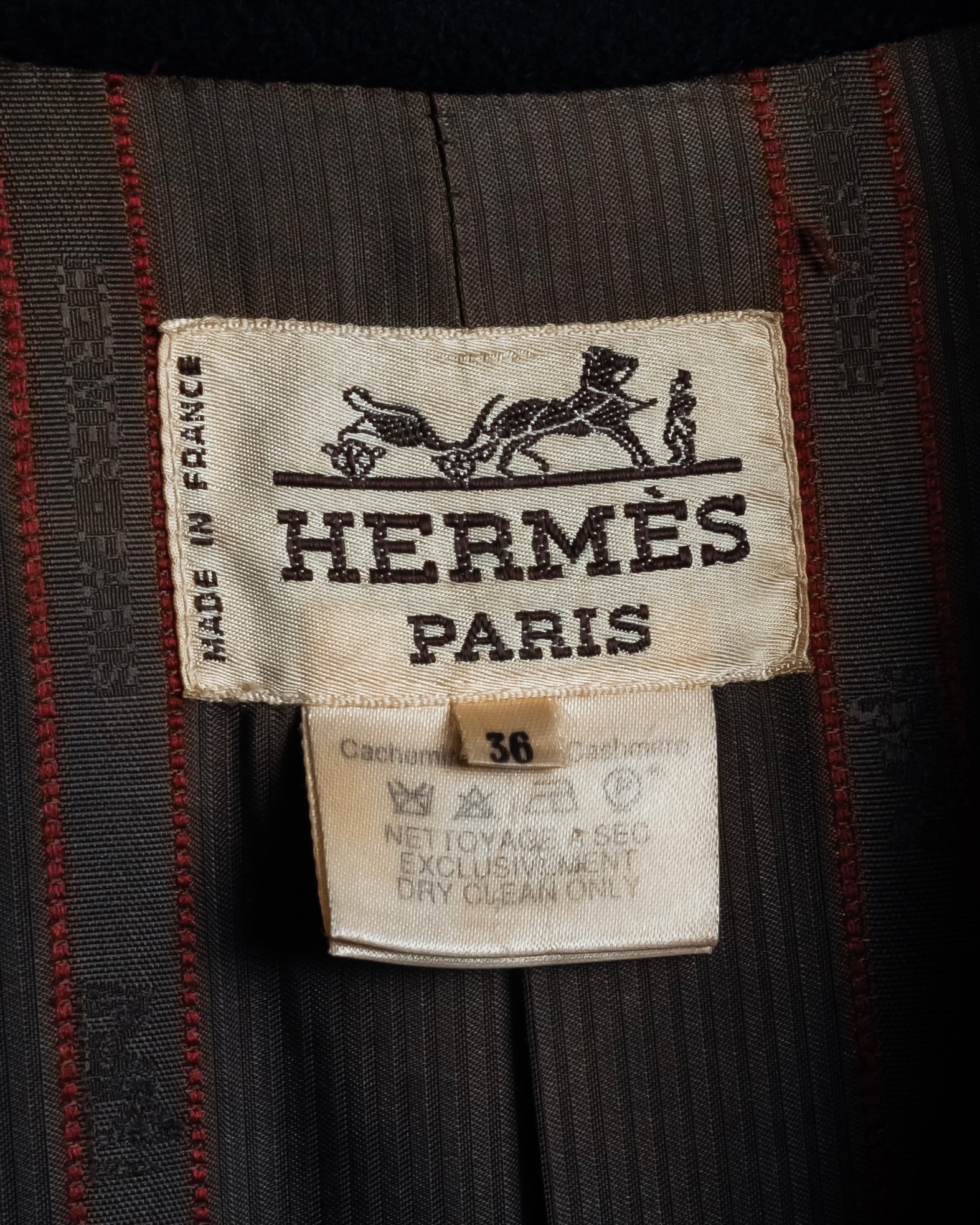 -SPECIAL- "HERMÈS Paris" 1978–1981 Atelier Prêt-à-Porter Cashmere Coat