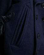 "BURBERRY BRIT" Double breasted wool melton pea coat