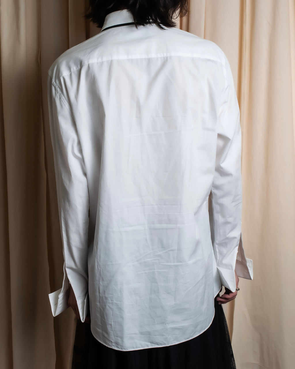 "GIVENCHY" Bosom panel design white shirt