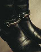 "Yves Saint Laurent" 90's Logo hardware knee-high boots
