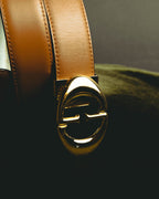 “Gucci” Leather reversible Double G belt