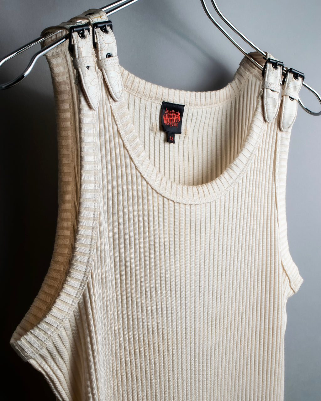 “Jean Paul Gautier” Double belted shoulder designed tank top