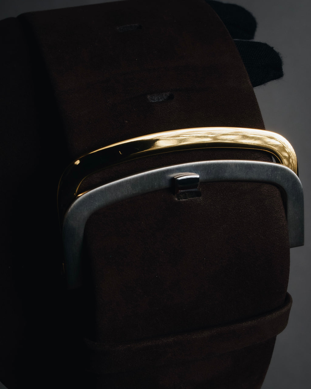 "Christian Dior" Late 80s-Early 90s suede and calf leather wide belt