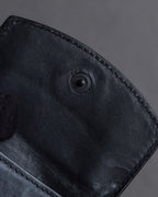 "MAISON MARGIELA" Grain texture leather snap wallet