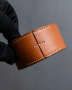 "HERMES" Camel brown color leather bangle