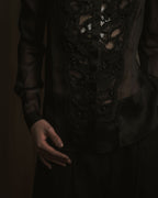 "LOEWE" 2014AW Sheer embroidered shirt