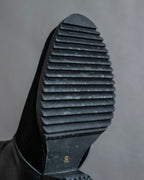 "ISSEY MIYAKE HaaT" Unborn calf shark sole long boots