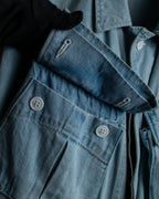 "COMOLI" Flap pocket design oversized denim jacket