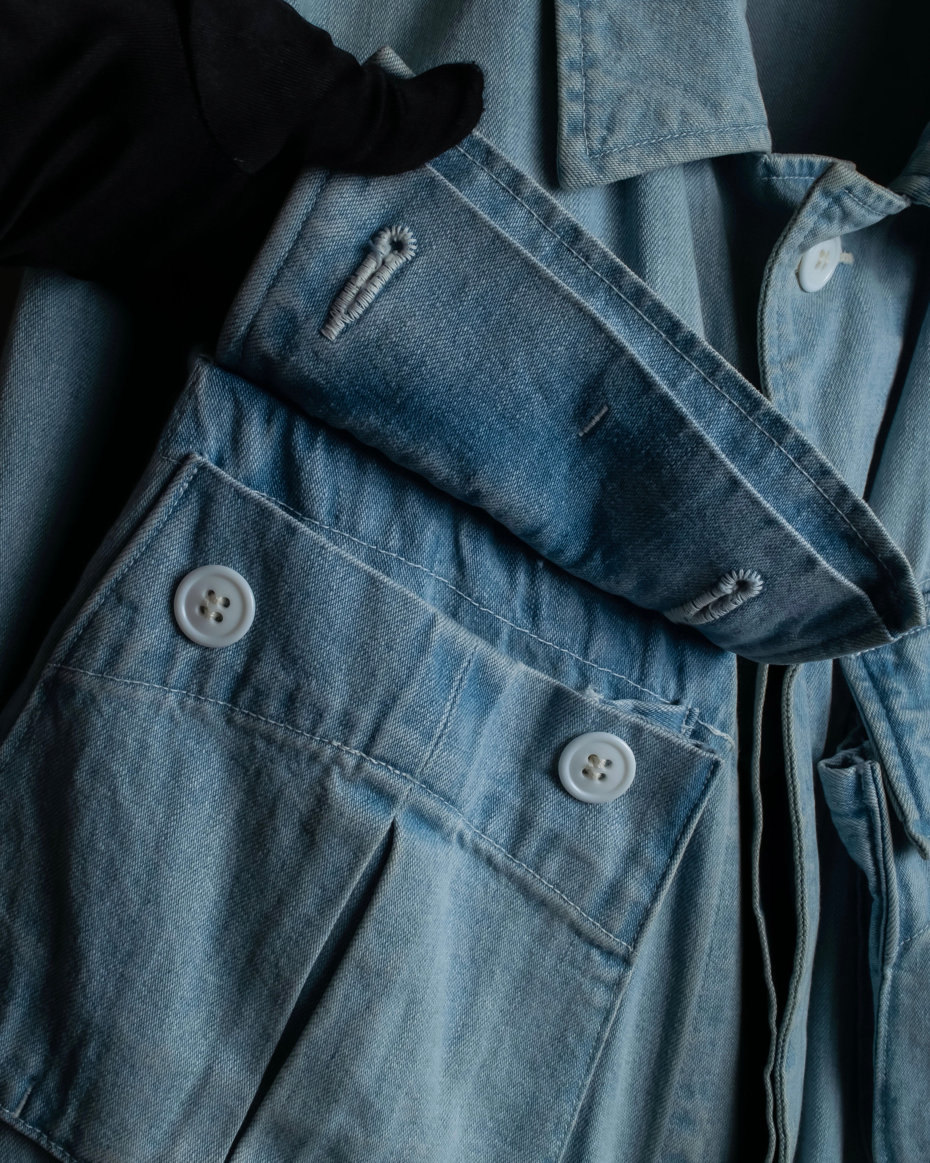 "COMOLI" Flap pocket design oversized denim jacket