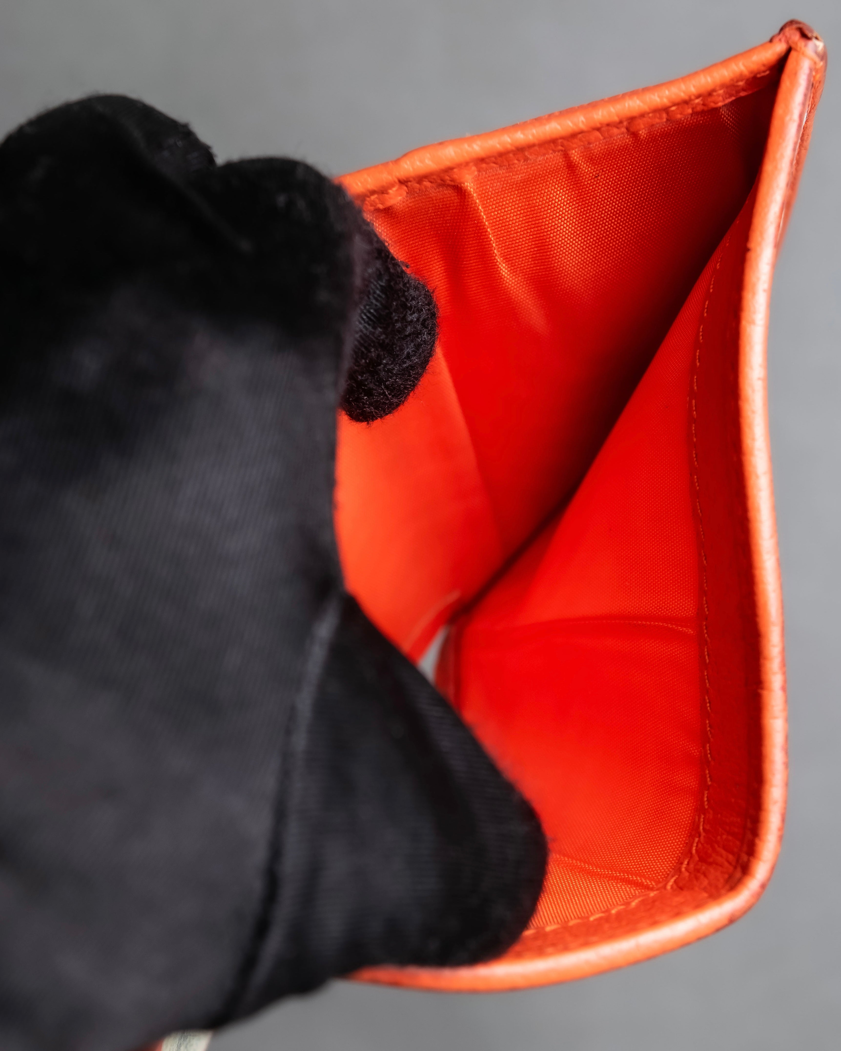 "GUCCI" Botanical pattern double G motif leather bifold wallet