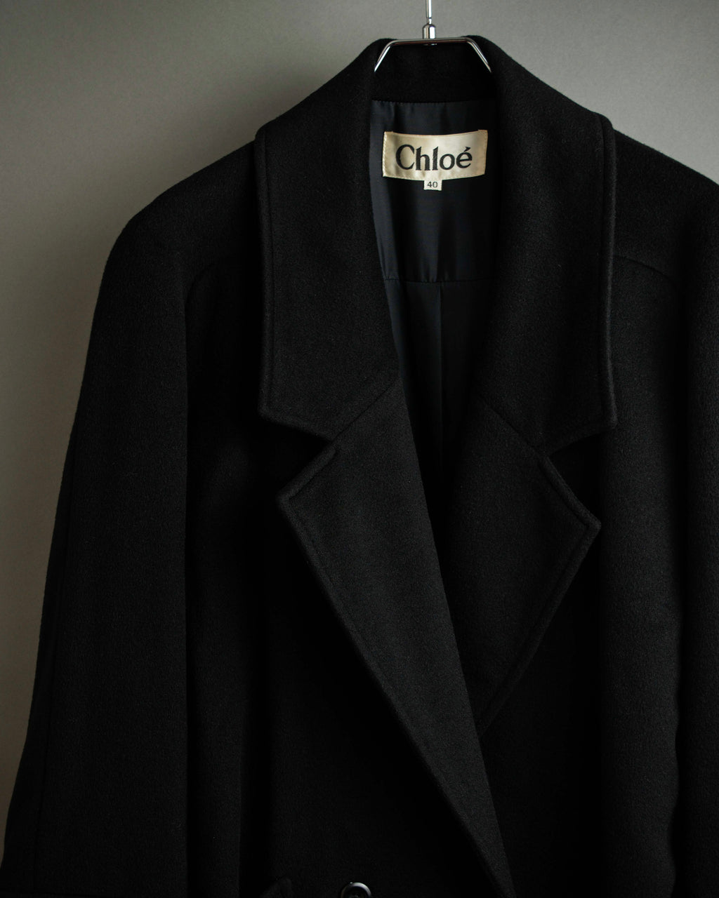 "Chloe" Peak lapel classically tailored chester coat