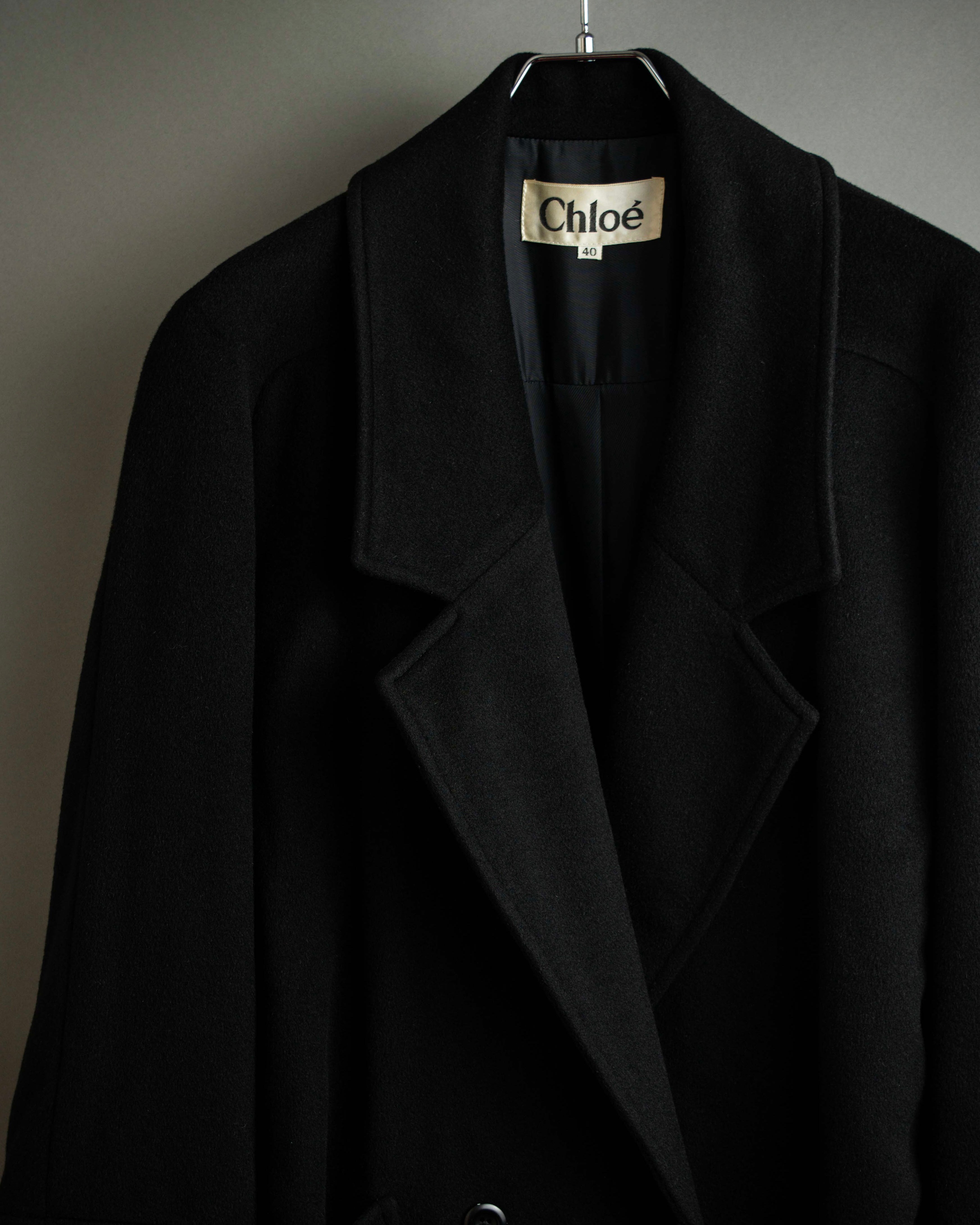 "Chloe" Peak lapel classically tailored chester coat