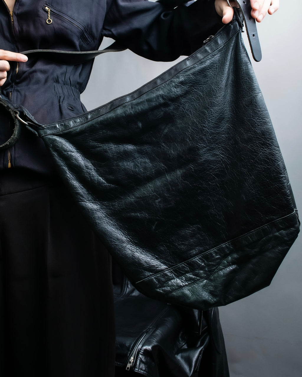 “BALENCIAGA” The Day leather shoulder bag