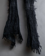 "GUCCI" Tom Ford period random pleats fringe stole