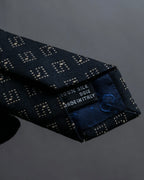 "GUCCI" G motif pattern silk necktie