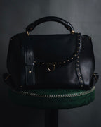 Salvatore Ferragamo Studded Gancini Top Handle Bag