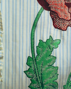 -SPECIAL- “GUCCI” 2017-2019 Floral embroidered ruffled striped shirt