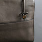 "Delvaux" Front D metal charm design horizontal leather shoulder bag