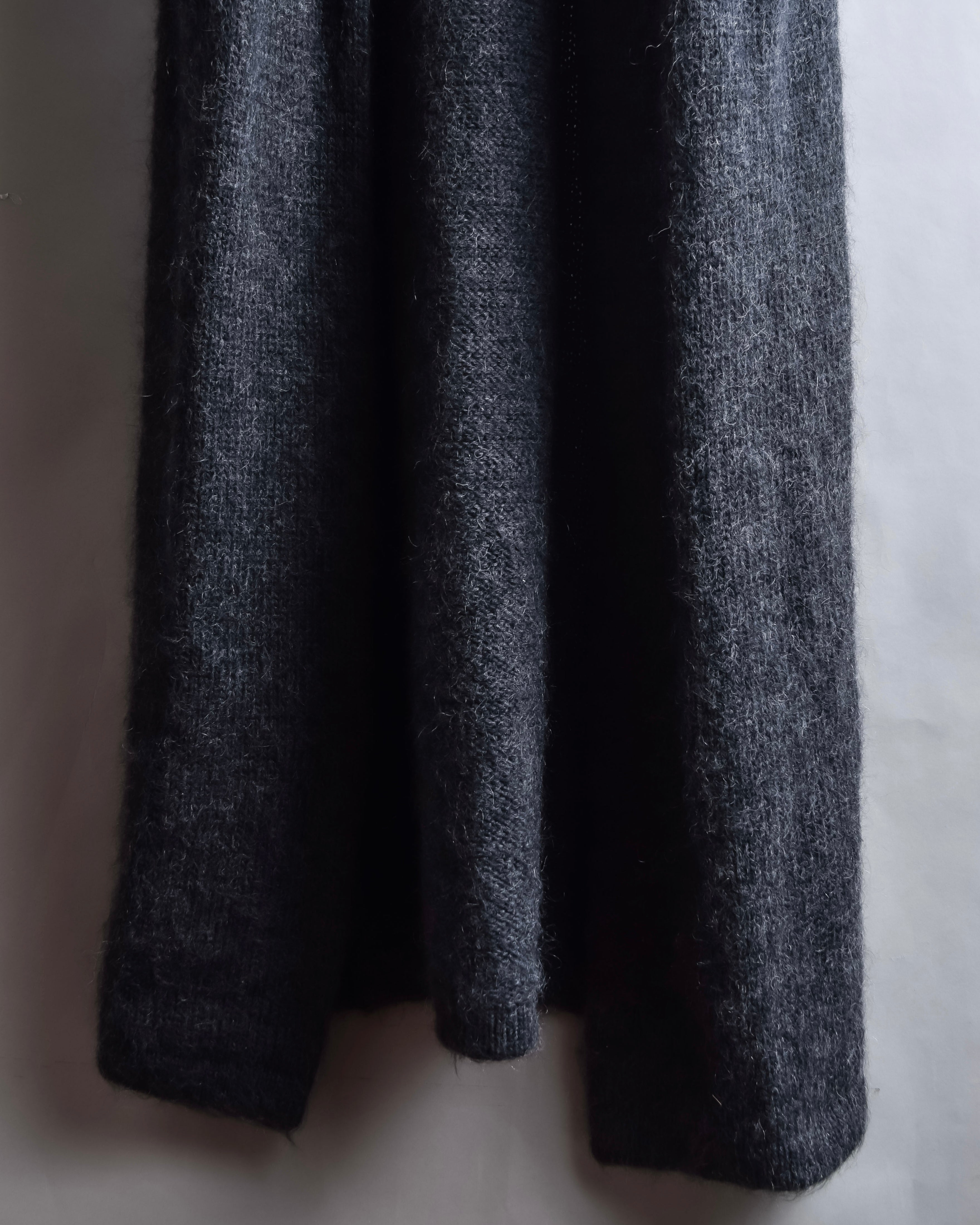 "Y's" 17AW Brushed wool super long knit cardigan